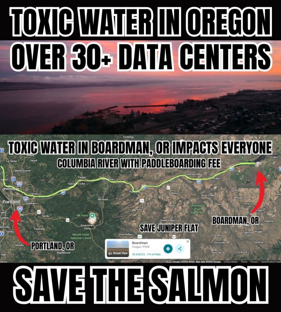 Data Center Water Ends Salmon and Exacerbates Water Contamination in Oregon