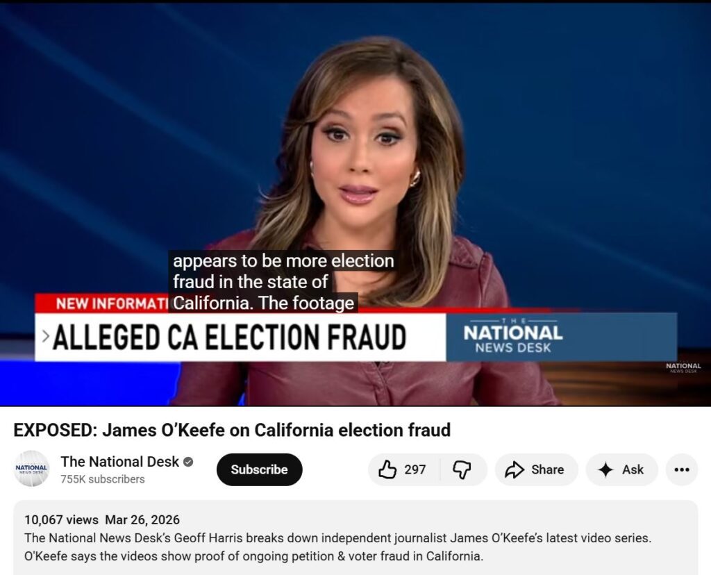 James O’Keefe on California election fraud exposed - National News Desk