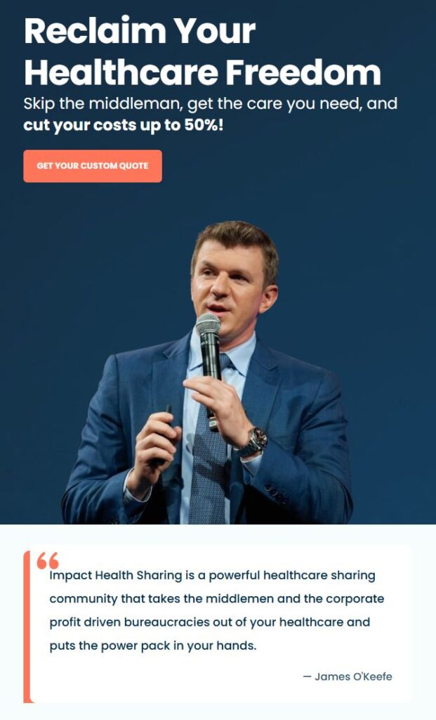 Non-Profit Healthcare Sharing in Oregon - Health Share Portland - James OKeefe Impact OMG Testimonials