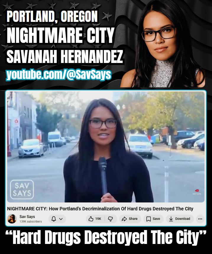 Savanah Hernandez in Portland Oregon before being Attacked by Democrat Mob Protesting ICE Removal of Criminals