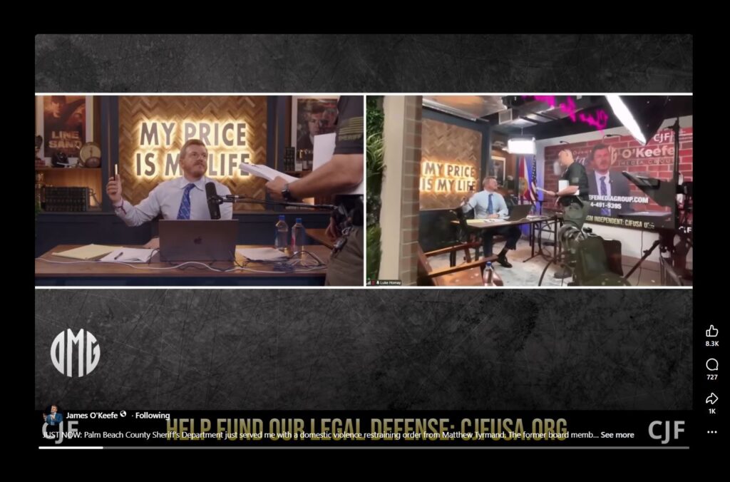 Stalking Claim Filed Against James Okeefe - Voter Fraud Caught on Film Constitutional Crisis in America