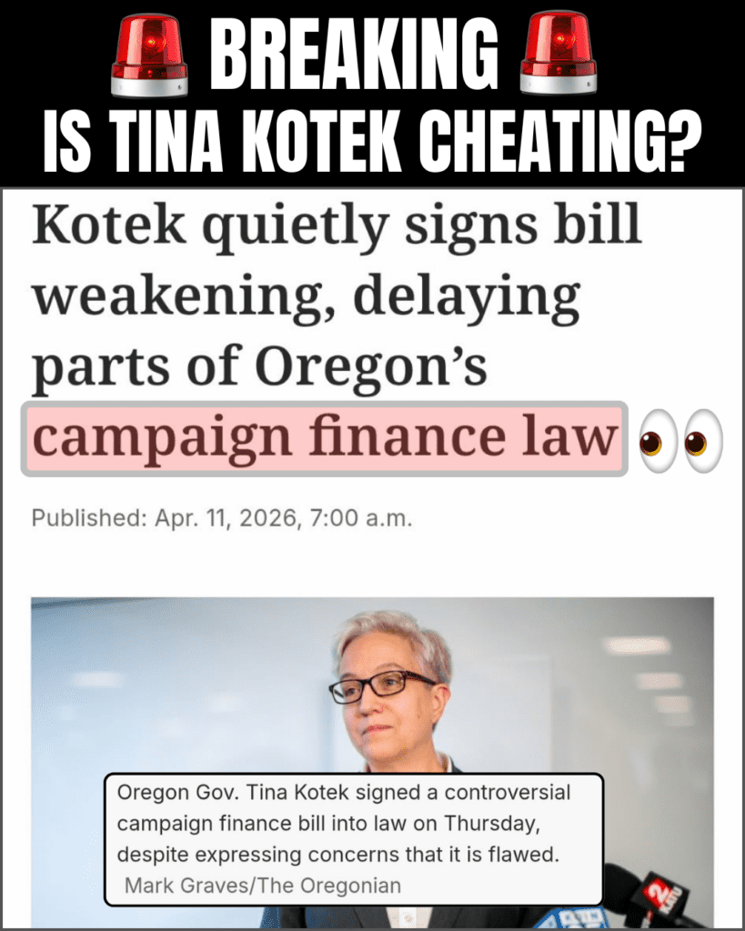 Tina Kotek Signs Flawed Bill into Law Render Political Spending Limits Useless