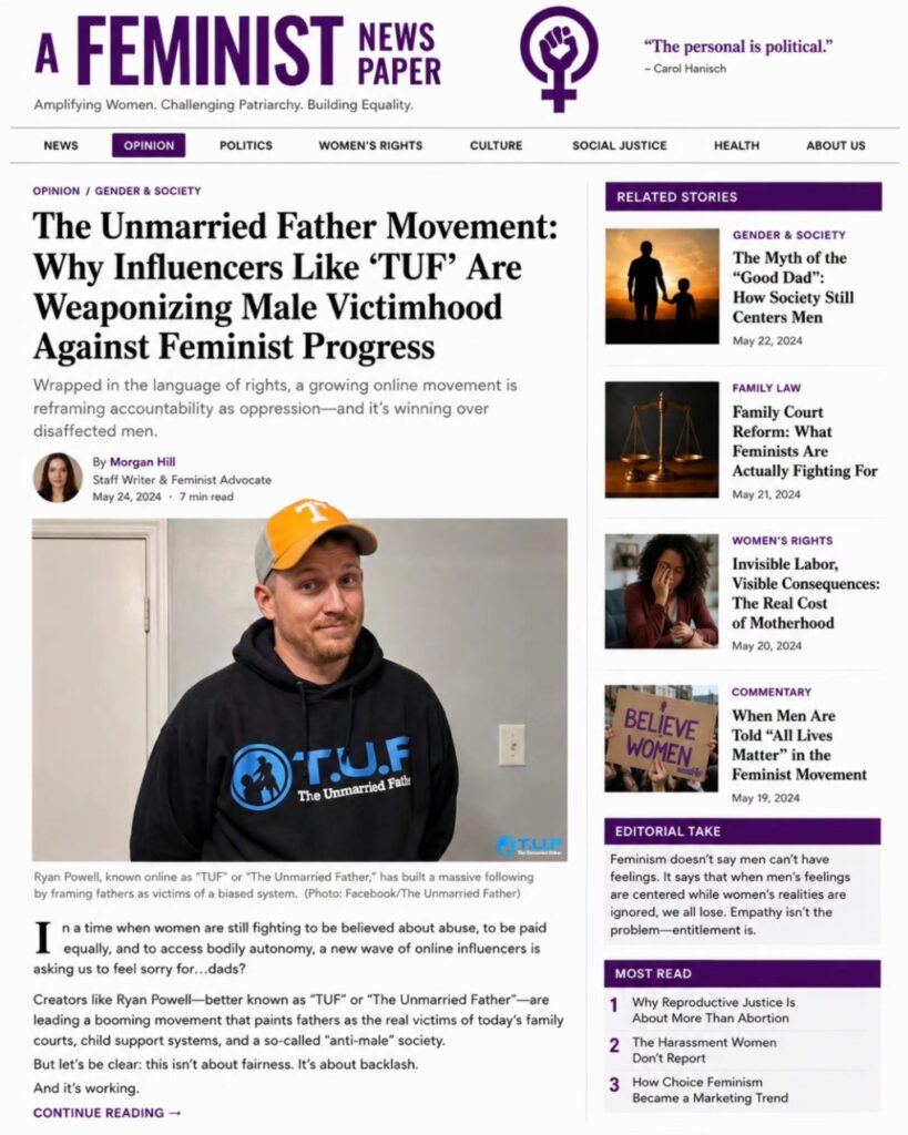 Feminist News Paper TUF The Unmarried Father