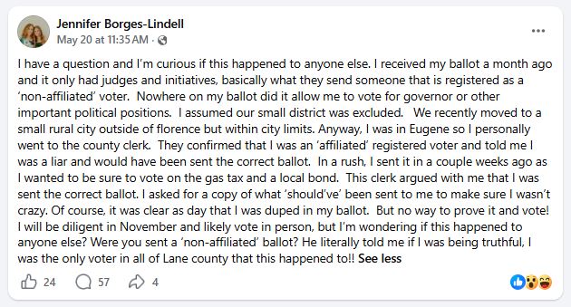 Mail In Ballot Mystery in Oregon with Wrong Party Ballots