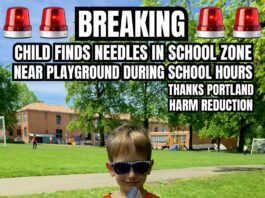 Needles in School Zone in Portland Oregon