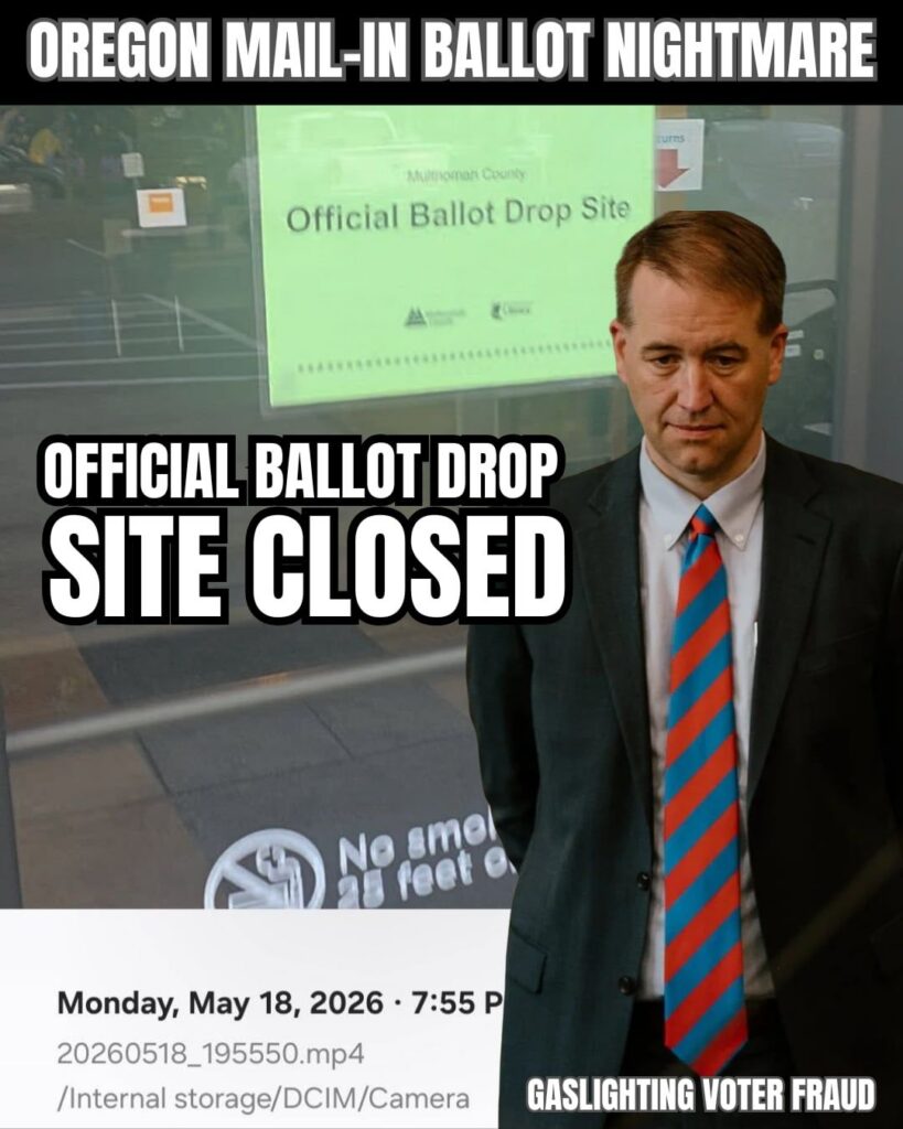 Official Oregon Voter Drop Box Closed Before 8pm