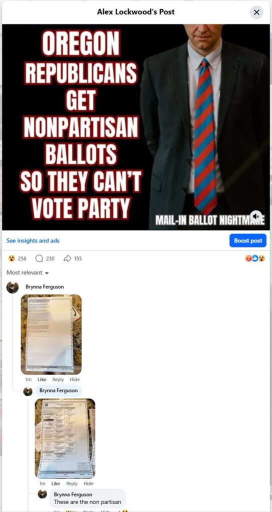 Oregon Election Mail In Ballot Wrong Address Scandal
