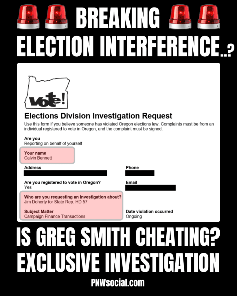Possible Oregon Election Interference by Greg Smith