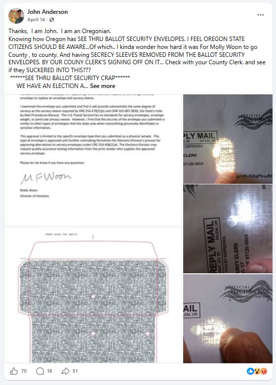 See-Through Ballots in Oregon
