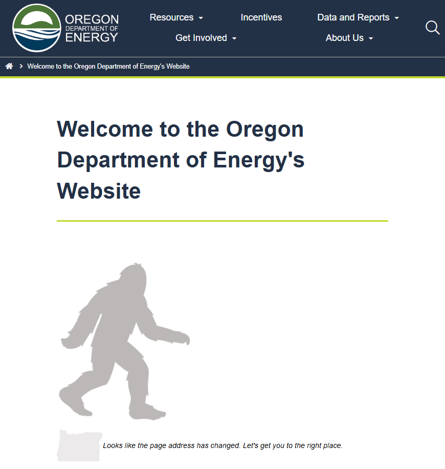 State of Oregon Website Update with Sasquatch
