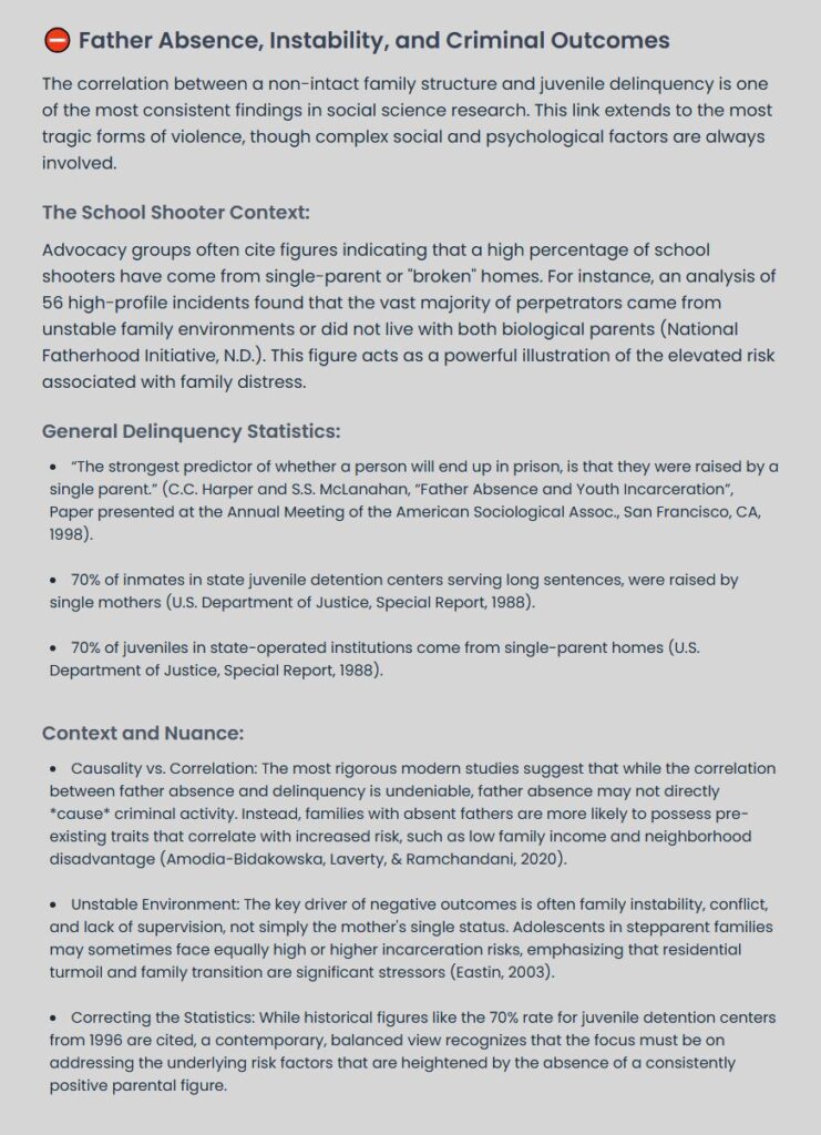 Violence in Single Mother Households