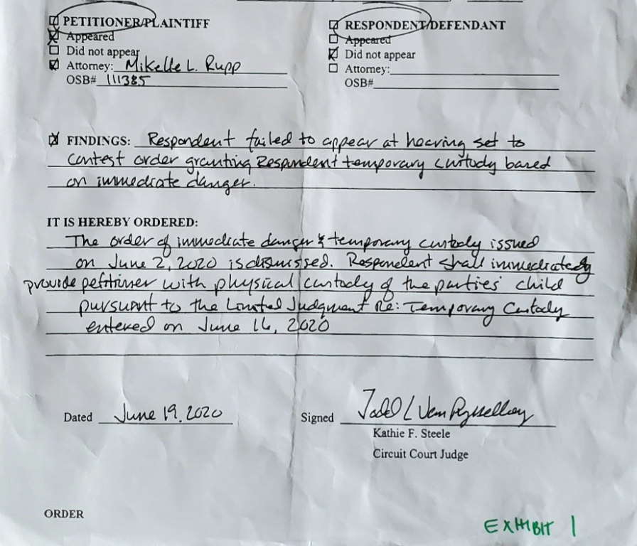 Clackamas County No Warrant Raid to Take Child with Fraud Upon The Court - Allegedly